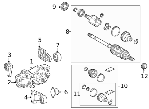 Axle & Differential for 2020 Lexus NX300h #0