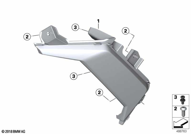 46638558583 - Frame and Mounting Parts: Trim Cover for Turn Signal, Left -  for BMW-Motorrad Image image