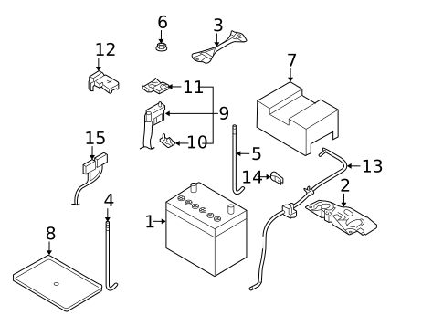 Battery for 2007 Nissan Versa #1