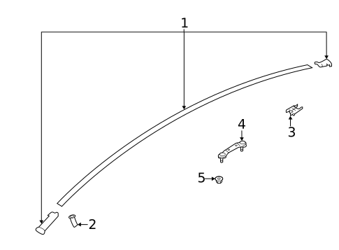 Exterior Trim - Roof for 2021 Subaru Legacy #0