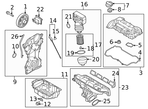 Engine Parts for 2025 Kia K5 #1