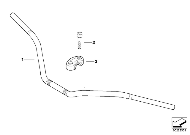 71607660927 - : Clip Mount, Chrome, Upper - D=28mm for BMW-Motorrad Image