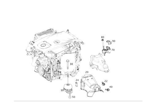 Engine Suspension for 2017 Mercedes-Benz E 43 AMG&reg; #0