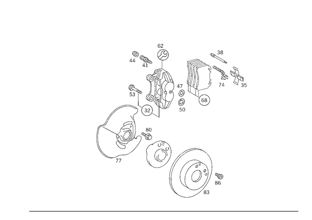 4208083 - : Parts Kit, Brake Caliper for Mercedes-Benz Image