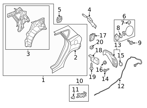 Exterior Trim - Quarter Panel for 2014 Hyundai Accent #0