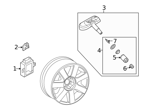Tire Pressure Monitor Components for 2012 Audi TT RS Quattro #0