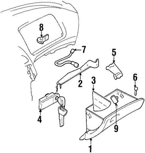 Glove Box for 1997 Dodge Avenger #0