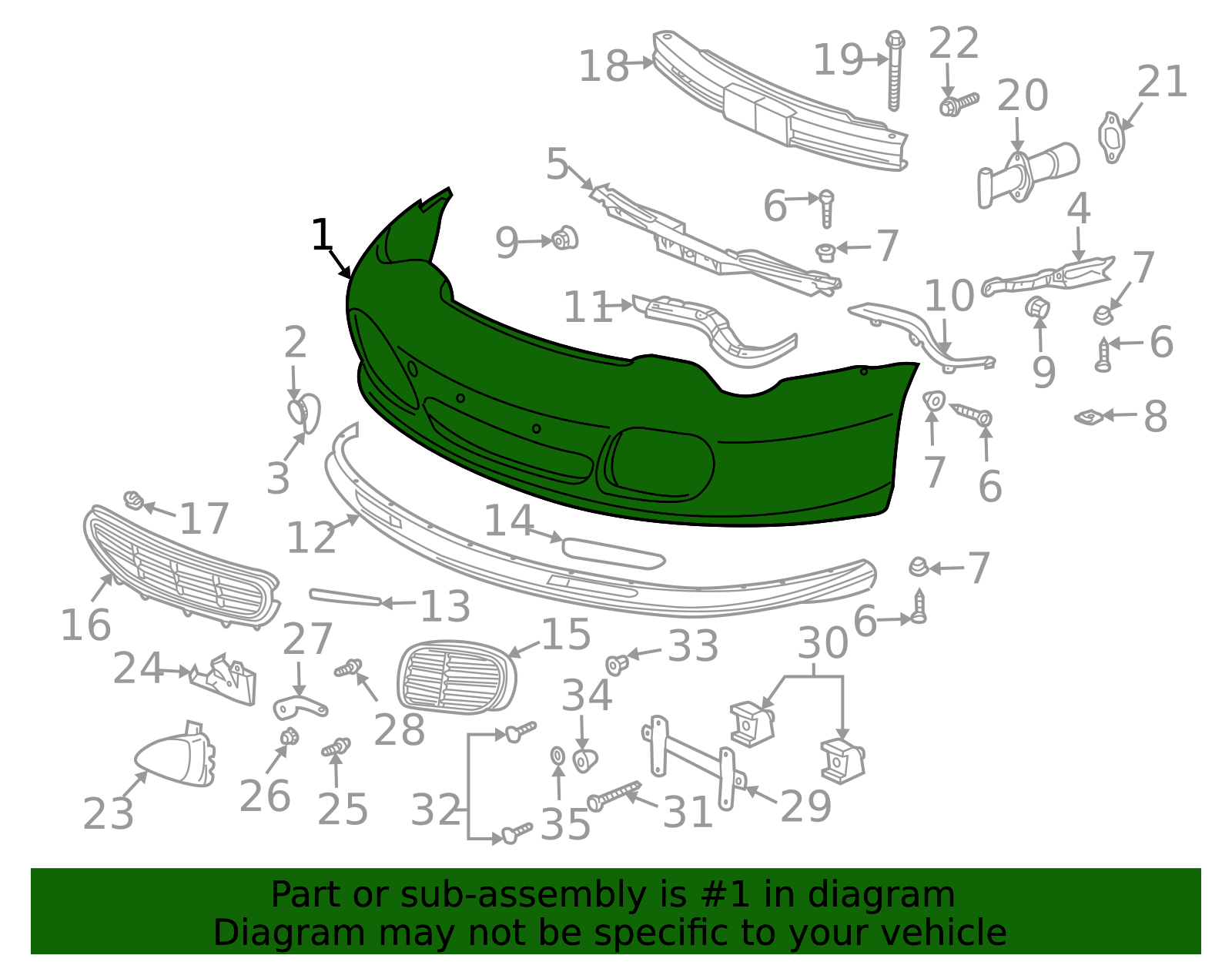 2001-2005 Porsche 911 Bumper Cover 996-505-311-08 | Sunset Porsche
