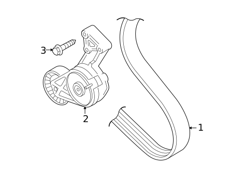 Accessory Drive Belt System Components for 2005 Volkswagen Jetta #0