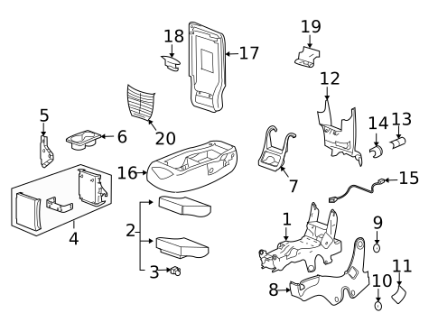 Front Seat Components for 2010 Chevrolet Impala #0