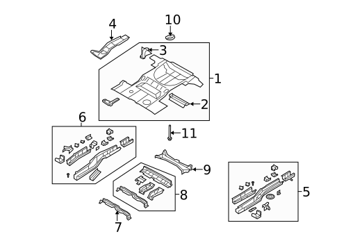 Rear Floor & Rails for 2008 Ford Edge #0