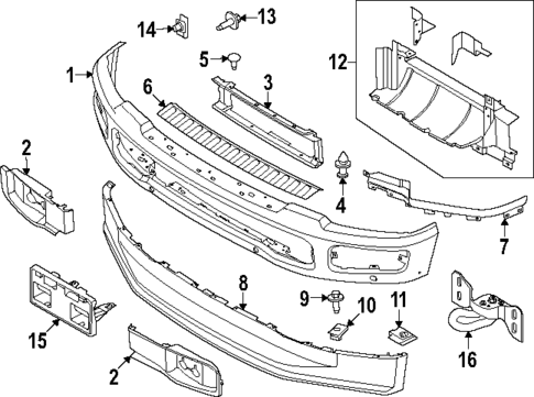 thumbnail interactive-video image 1 of Front Bumper Face Bar Trim Molding Step Pad For 2016 Toyota RAV4 - Driver Or Passenger Side 1 of 6