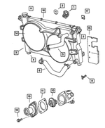 J4004262 - Electrical: Push Pin for Chrysler: Town &amp; Country, Voyager | Dodge: Caravan, Grand Caravan, Ram 1500, Ram 2500, Ram 3500 | Jeep: Cherokee, Grand Cherokee, Liberty, Wrangler Image
