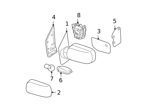 Outside Mirrors for 2010 Nissan TITAN #0