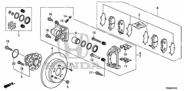 Rear Brake for 2015 Honda Odyssey #0