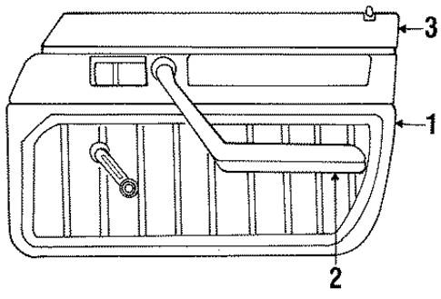 Interior Trim - Front Door for 1988 Dodge Omni #0