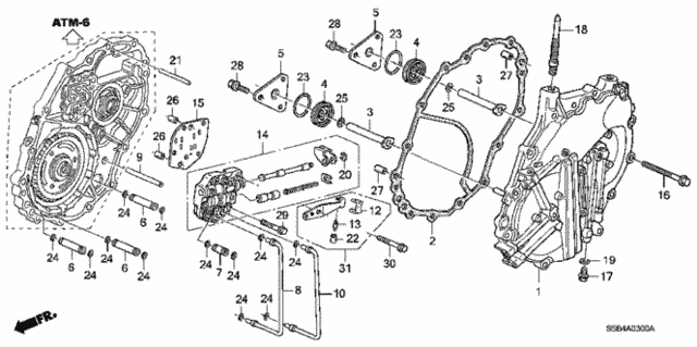 AT Left Side Cover for 2005 Honda Civic #0