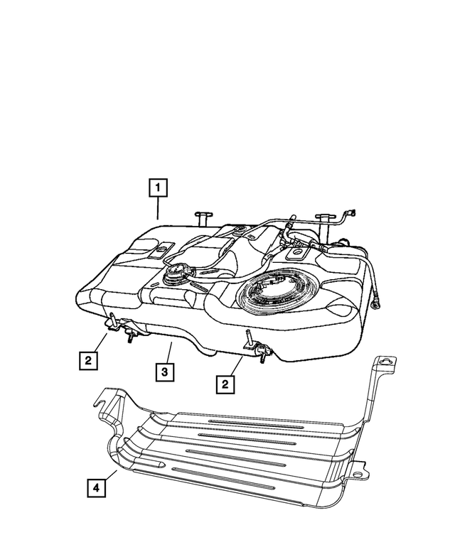 5105549AC - Fuel: Fuel Tank Strap for Mopar Image