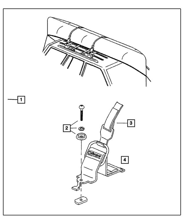 « 5016511AA – Mopar Accessories - Component Parts : Fixation De Chargement Sangle pour Mopar Image »