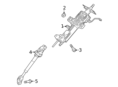 Steering Column Assembly for 2011 Kia Sedona #0