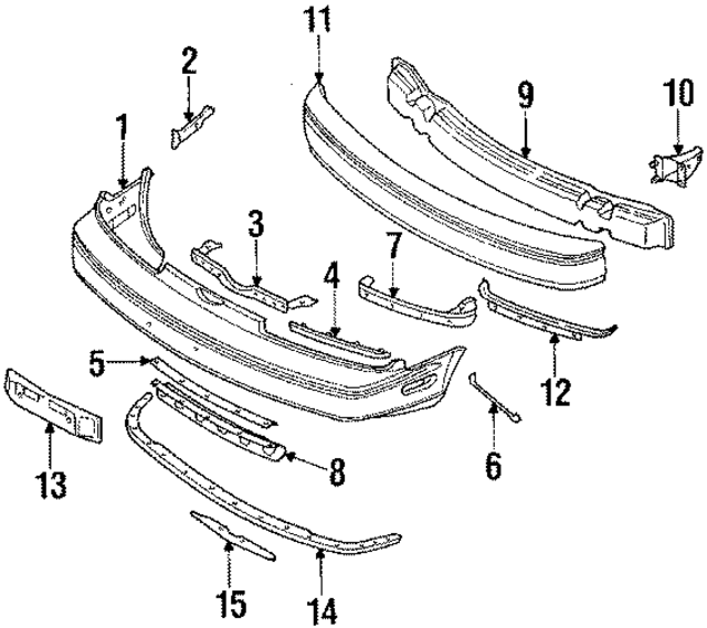6227061U00 - : Bumper Cover Stay for Infiniti Image
