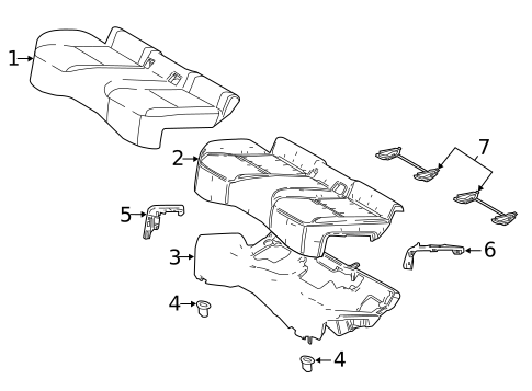 Rear Seat Components for 2021 Toyota C-HR #4