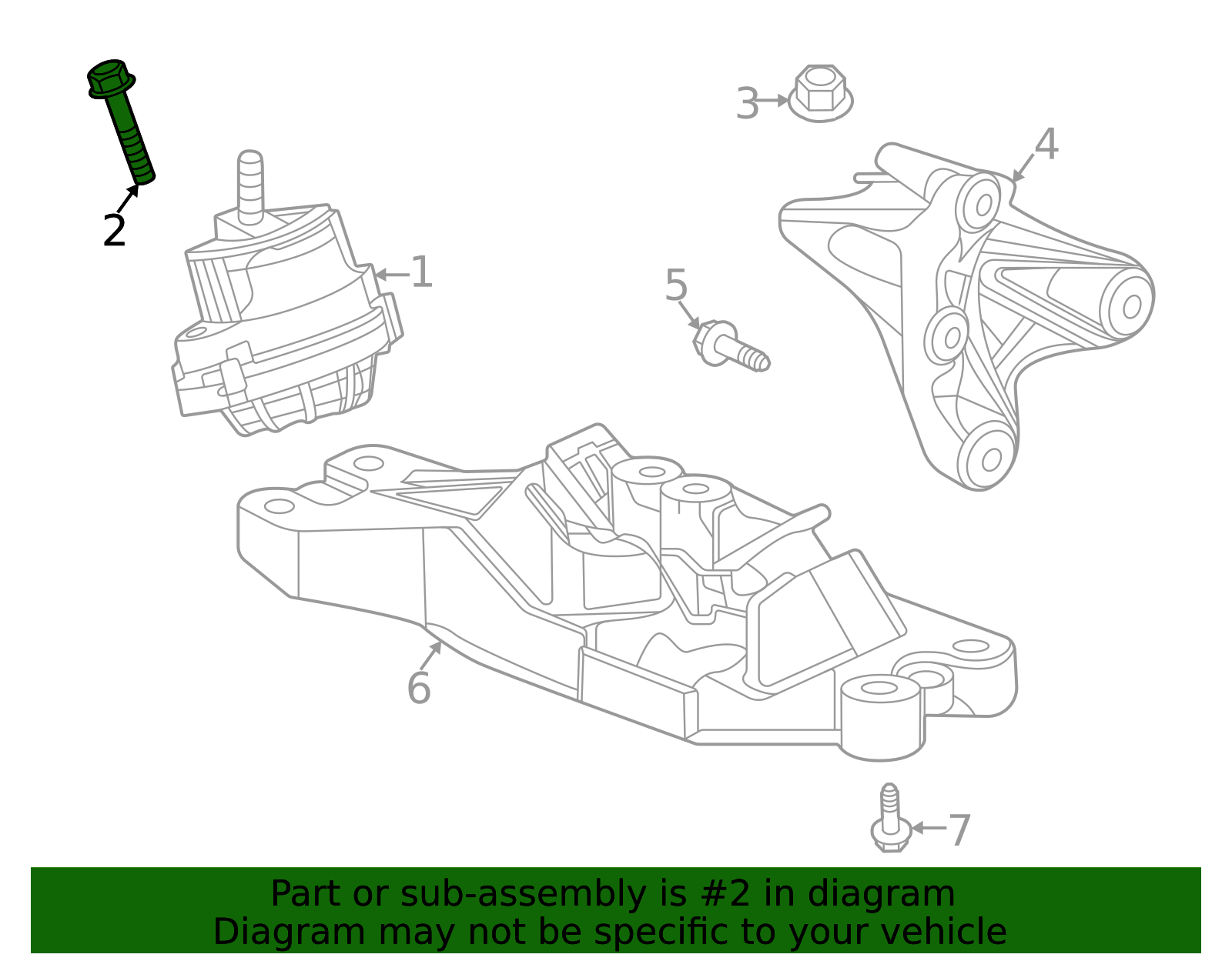 2020-2026 Cadillac Engine Mount Bolt 11549341 GM | GMPartsDirect.com