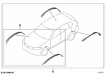 51162353723 - Vehicle Trim: Set for Wheel Arch Extension 21" Front for BMW: X6 35i, X6 35iX, X6 50iX Image image
