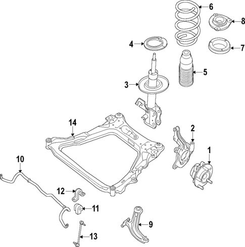 Front Suspension for 2013 Infiniti JX35 | Genuine Infiniti Parts