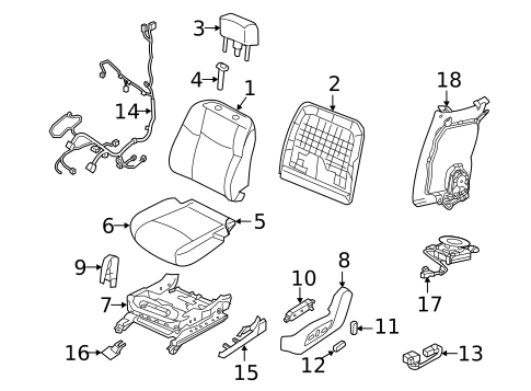 Driver Seat Components for 2023 Nissan Murano #0