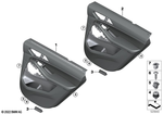 51425A61F87 - : Rear Door Trim Panel Left for BMW Image