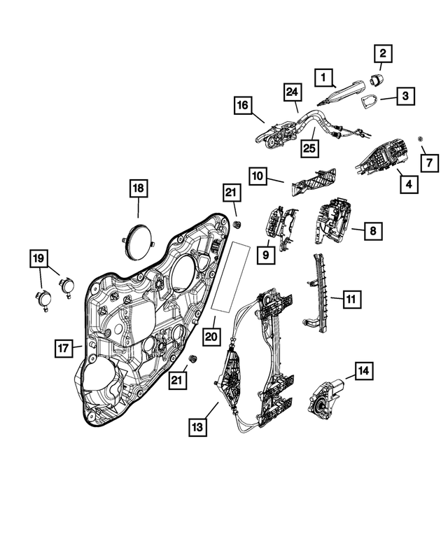 1SZ34MRCAD - Doors, Door Mirrors and Related Parts: Exterior Door Handle, Right Or Left for Jeep: Cherokee Image