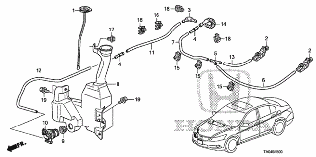 Windshield Washer (1) for 2011 Honda Accord #0