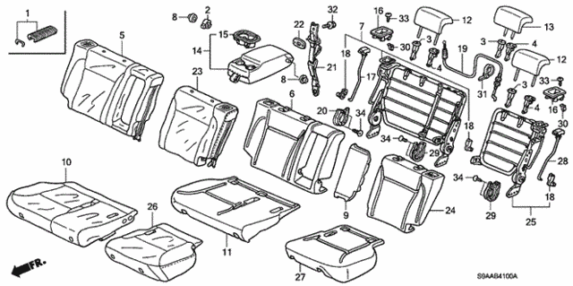 Rear Seat for 2006 Honda CR-V #0