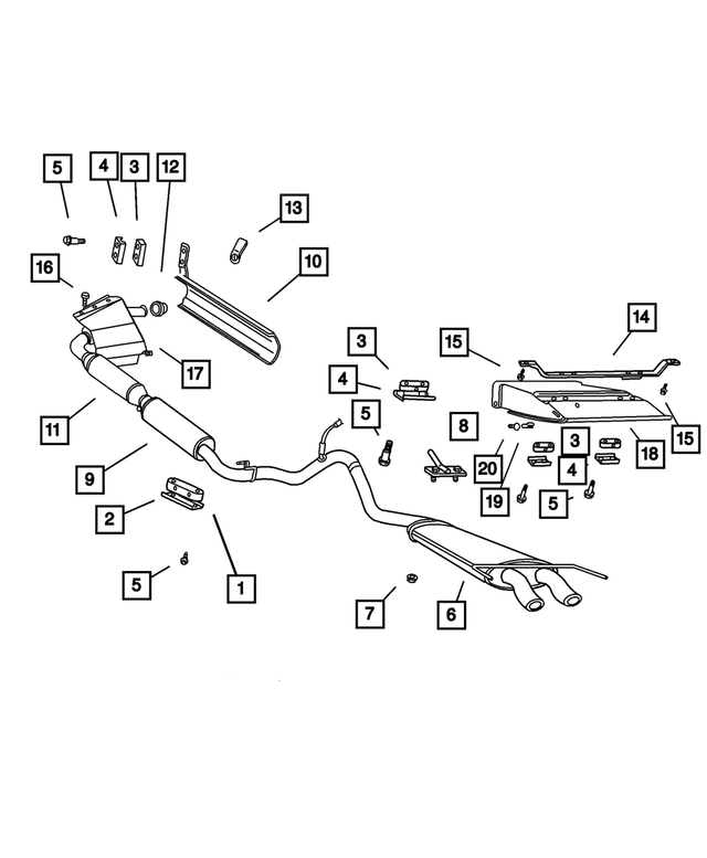 4854303AA - Exhaust: Exhaust Resonator And Pipe, Left for Mopar Image