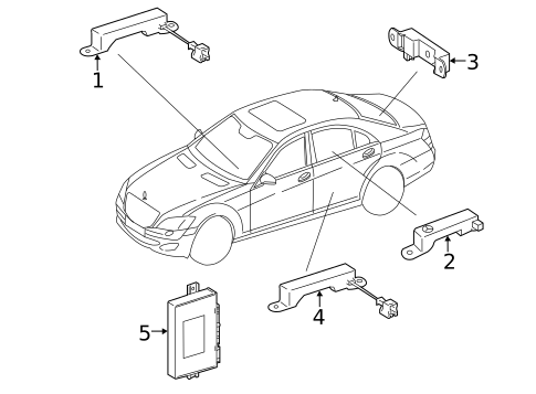 Keyless Entry Components for 2013 Mercedes-Benz CL600 #0