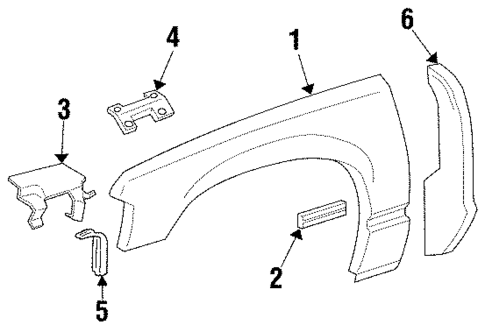 Fender & Components for 1998 Cadillac DeVille #0