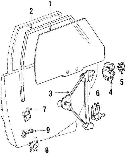 Rear Door for 1990 Mitsubishi Galant #0