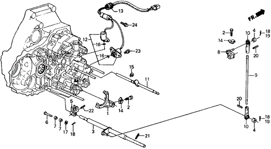 AT Change Rod 4WD for 1991 Honda Civic #0