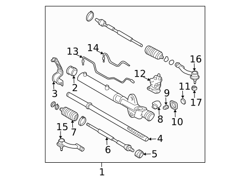 Steering Gear & Linkage for 2009 Kia Sportage #0