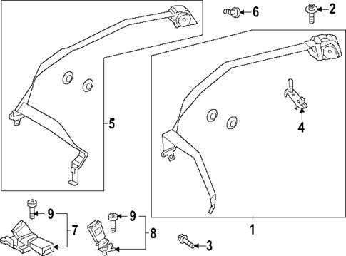 Rear Seat Belts for 2025 Mercedes-Benz EQE SUV AMG&reg; #0