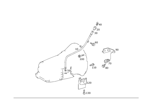 Detachable Transmission Components, Oil Filler Pipe, E-Class for 1998 Mercedes-Benz E430 #0