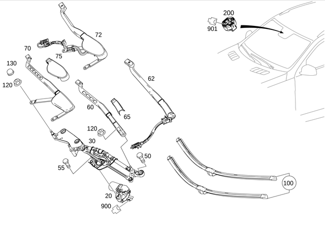 1668200041 - Electrical System: Linkage for Mercedes-Benz Image image