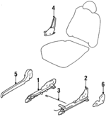 8860122101 - Body: Seat Track for Hyundai: Accent Image