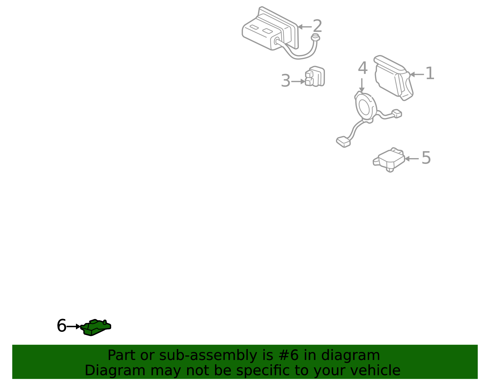 2005-2007 Hummer H2 Airbag Front End Discriminating Sensor 85597994 ...