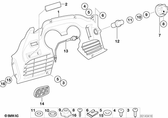 46637651249 - Frame and Mounting Parts: Internal Cover -  for BMW-Motorrad Image