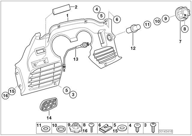 46637651249 - : Internal Cover for BMW-Motorrad Image
