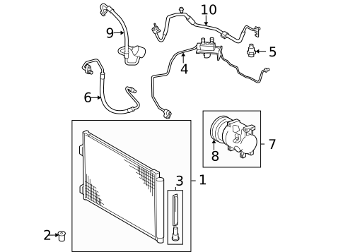 A/C Condenser & Evaporator for 2007 Toyota RAV4 #0