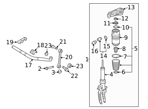 Stabilizer Bar & Components for 2013 Audi Q7 #1