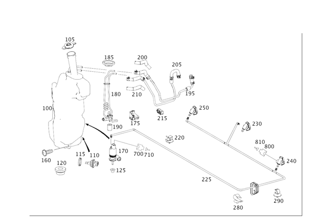9957965 - Windshield Washer, Emergency Equipmt: Clamp for Mercedes-Benz: CL500, CL55 AMG, E420, E430, Maybach S550, Maybach S560, Maybach S600, Maybach S650, R320, R350, R500, S350, S400, S430, S450, S55 AMG, S550, S550e, S560, S600, S63 AMG, S65 AMG Image image
